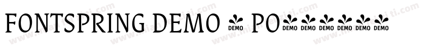 FONTSPRING DEMO - PO字体转换